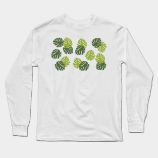 Palm Leave Pattern Long Sleeve T-Shirt